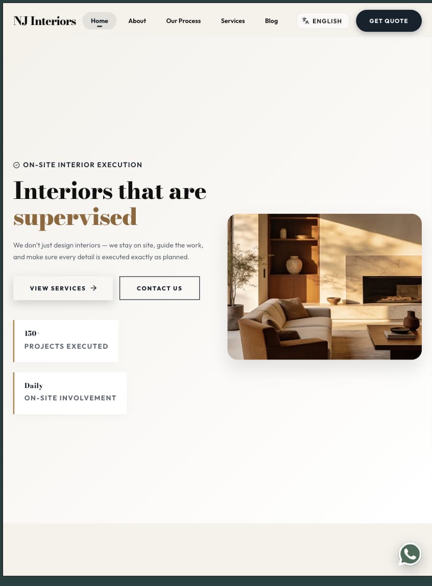Website desktop preview